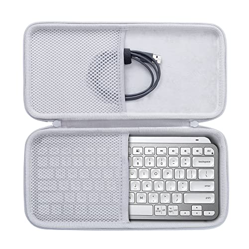 Aenllosi Hart Tasche Hülle für Logitech MX Keys Mini Kabellose Tastatur Logitech Mini Tastatur -Weiß（Nur Tasche）