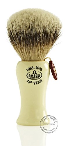 Omega 6619 Silvertip Badger Hair Shaving Brush by Omega