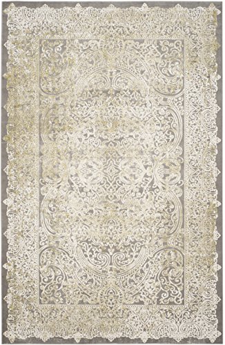 Safavieh Wohnzimmer Teppich, PAS404, Gewebter Polypropylen, Grau/Grün, 120 x 180 cm