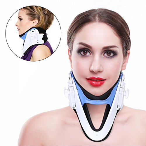 Cervical Traction Fixation Einstellbare Nackenstütze Unterstützung für Nackenschmerzen Spondylose Männer Frauen