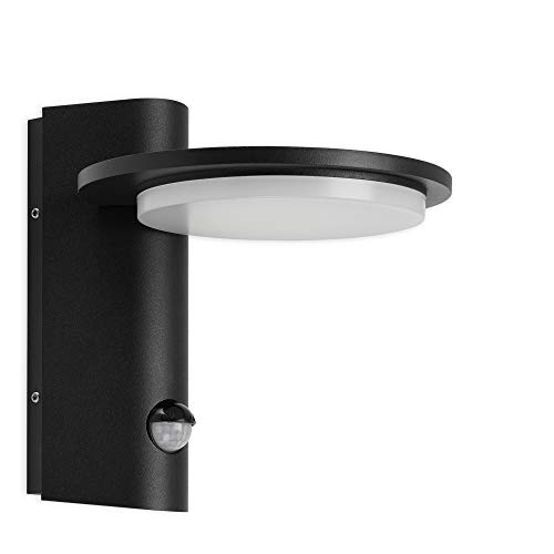 Telefunken LED-Außenleuchte mit Bewegungsmelder Bern Schwarz 10 W
