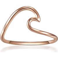 Glanzstücke München Damen-Ring Welle Sterling Silber rosévergoldet - Ring mit Wellen Wellenform Trendsymbol maritim