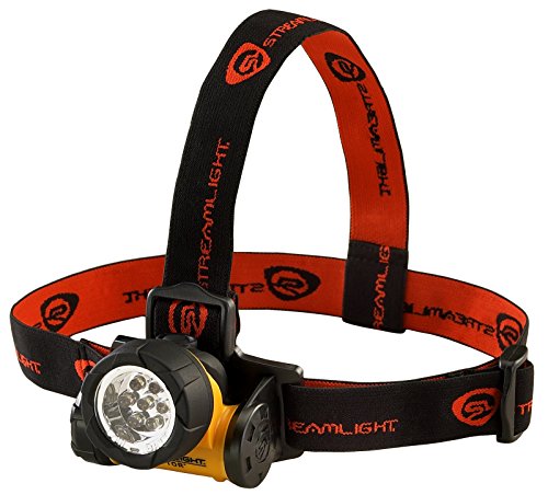 Streamlight 61052 Septor 120-Lumen LED Stirnlampe, Stoßfest und Wasserdicht, mit Alkaline Batterien, Rot und Schwarz