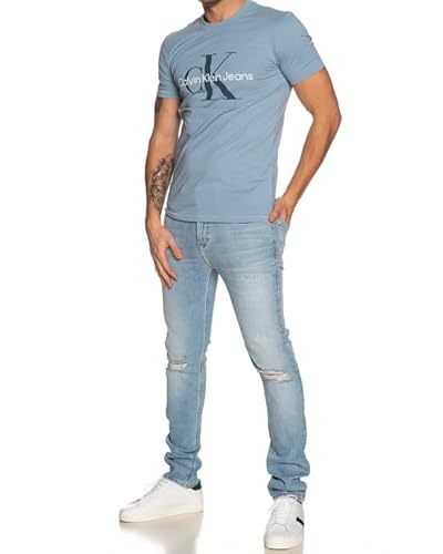 Calvin Klein Jeans Herren Seasonal Monologo Tee T-Shirts, Eggshell, XXS