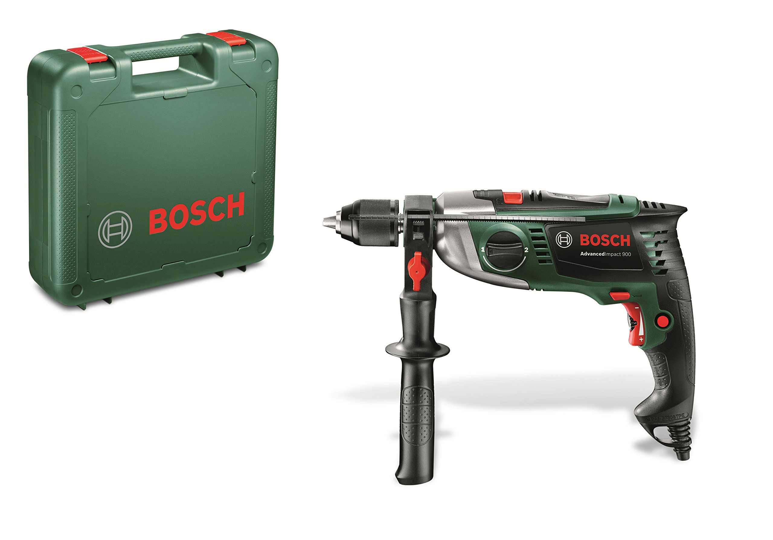 Bosch Home and Garden Bosch Schlagbohrmaschine AdvancedImpact 900 (Zusatzhandgriff, Tiefenanschlag, Koffer, 900 Watt)