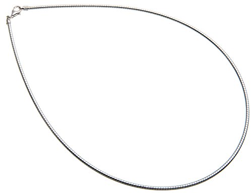Omega Halsreifen 2mm Durchmesser - 925 Sterling Silber, Länge frei wählbar 38-55cm