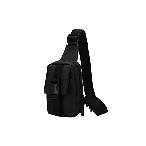 QZH Walking Bag Herren Brusttaschen Mehrzweck Leichte Crossbody Umhängetasche Mit Reißverschluss für Outdoor Reisen (A)