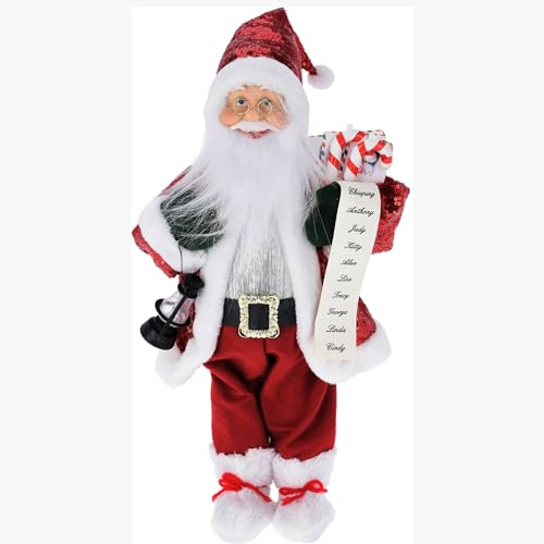 Annastore Weihnachtsmann zum Stellen H 30 cm - Nikolaus-Figur - Santa Claus - Weihnachtsfiguren zum Stellen - Nikolaus zum Stellen (Nikolaus rot, H 30 cm)