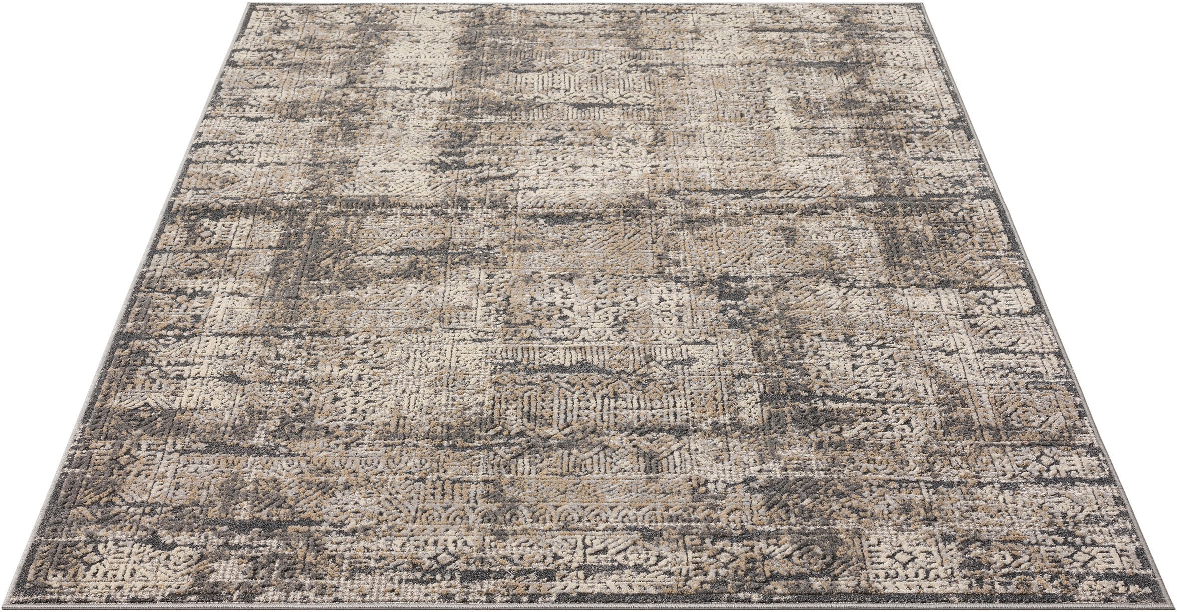 my home Teppich "Selin", rechteckig, 9 mm Höhe, dezenter Glanz, Schrumpf Gern-Effekt, im Vintage Look, dichte Qualität