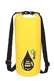 Troika Outdoor Rucksack mit Kühlfunktion und Roll-Top 1-2 Drey Bag aus Polyester in der Farbe Gelb-Schwarz, RUC03/YE