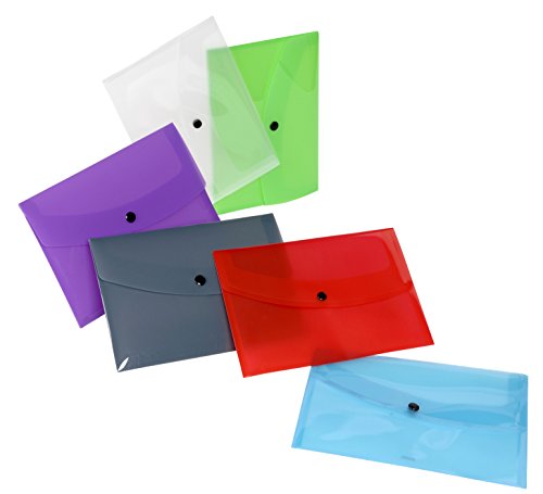 Viquel 097788 – 49 Stück 25 Hüllen Flache Kunststoff Tür Dokumente A5 17 x 22 verschiedene Farben