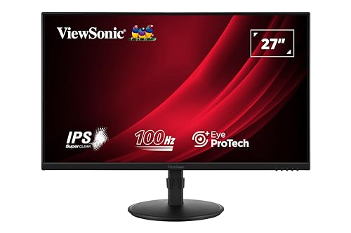 ViewSonic VA2708-HDJ 27" FHD SuperClear IPS LED Monitor with VGA, HDMI, DipsplayPort, Height Adjust