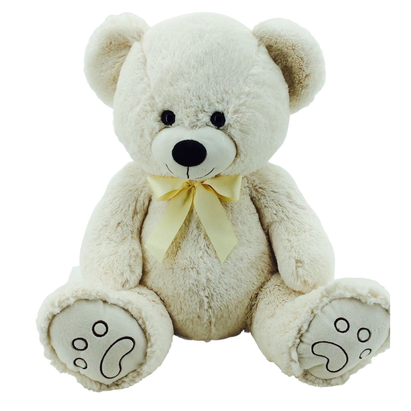 Sweety-Toys 5727 Riesen Teddy Bär Teddybär Plüschbär mit Schleife beige ca. 70cm supersüss Supersoft