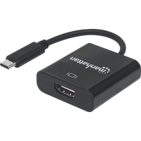Manhattan 151788 USB 3.1 Typ C-Stecker auf HDMI-Konverter Buchse schwarz