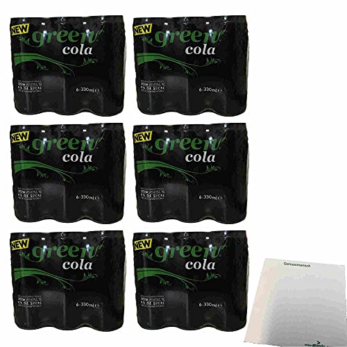 Green Cola 6er Pack (36x0,33l Dose Cola Stevia EINWEG) + usy Block