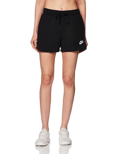 Nike DQ5802-010 W NSW Club FLC MR Short Shorts Damen Schwarz-Weiss Größe S