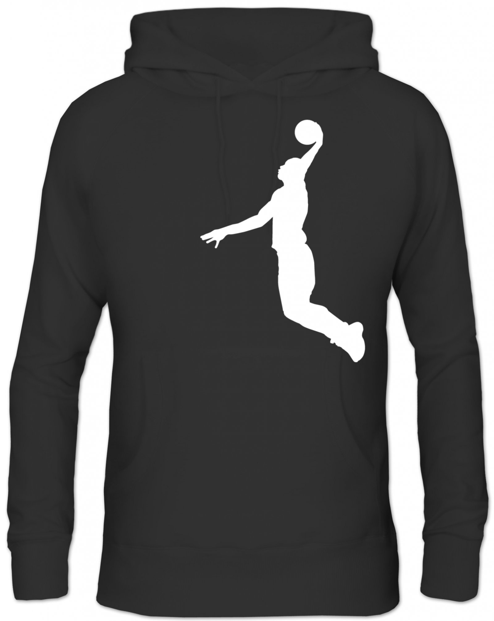 Shirtstreet24, BASKETBALL PLAYER, NBA Sport Kapuzen Sweatshirt - Pullover Hoodie, Größe: L,Schwarz