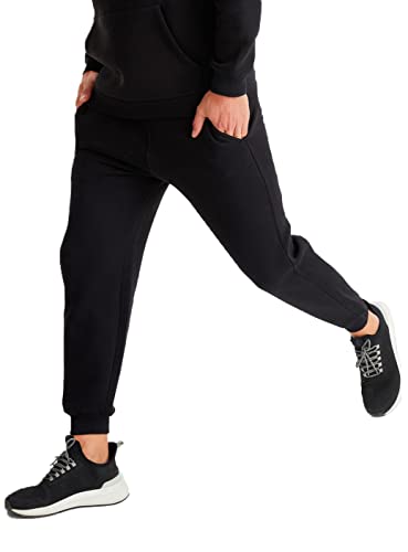 Leif Nelson Oversize Jogginghose Baumwolle schwarz Männer Jogger Freizeithose Sweatpants für Freizeit Casual Größe S