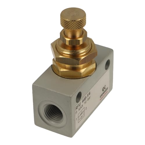 Camozzi RFU 446–1/4 Inline Flow Control Ventil, unidirektional, 1/10,2 cm