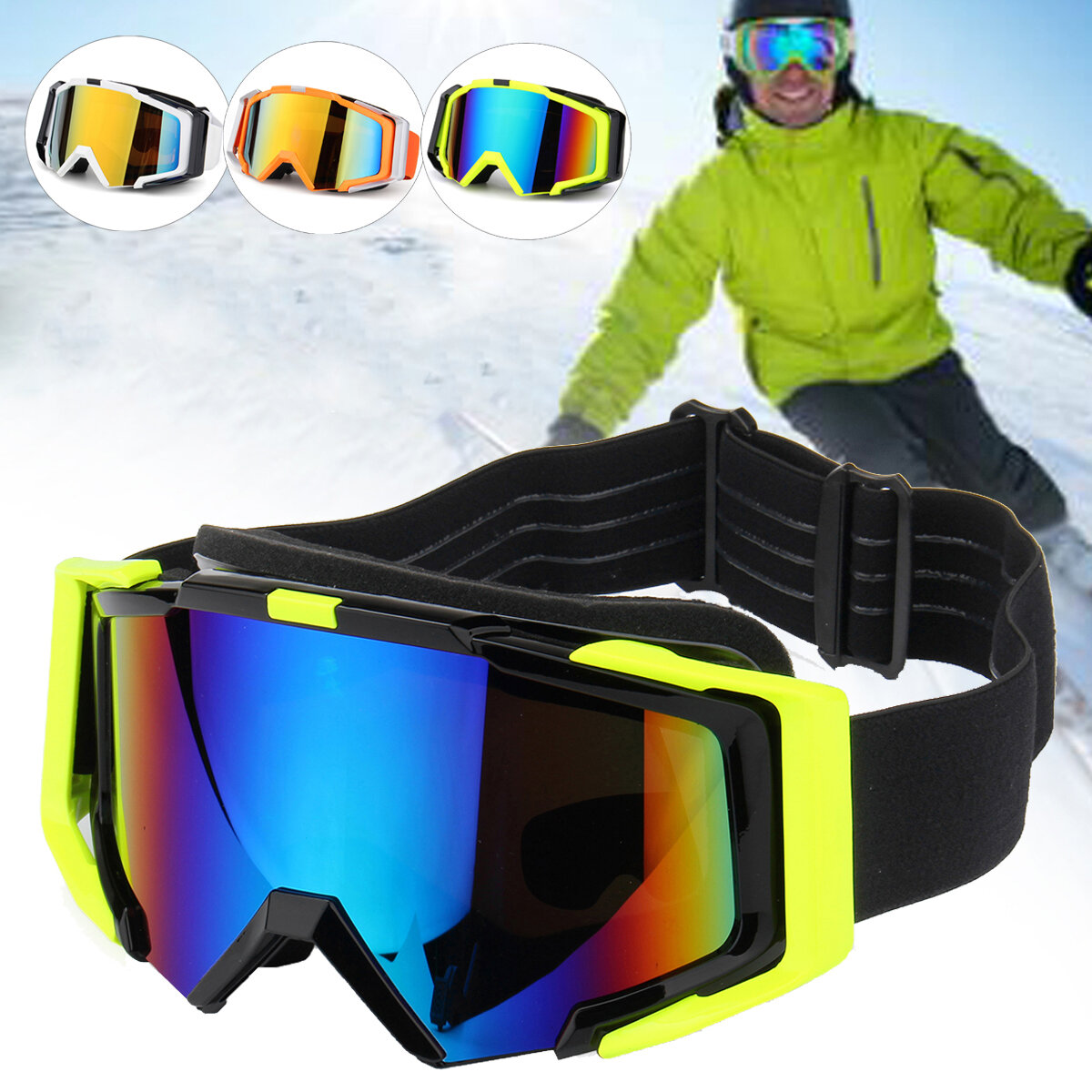 TYX76 Outdoor Ski Skating Brille Snowmobile Brille Winddicht Anti-Fog UV Schutz Für Männer Wom