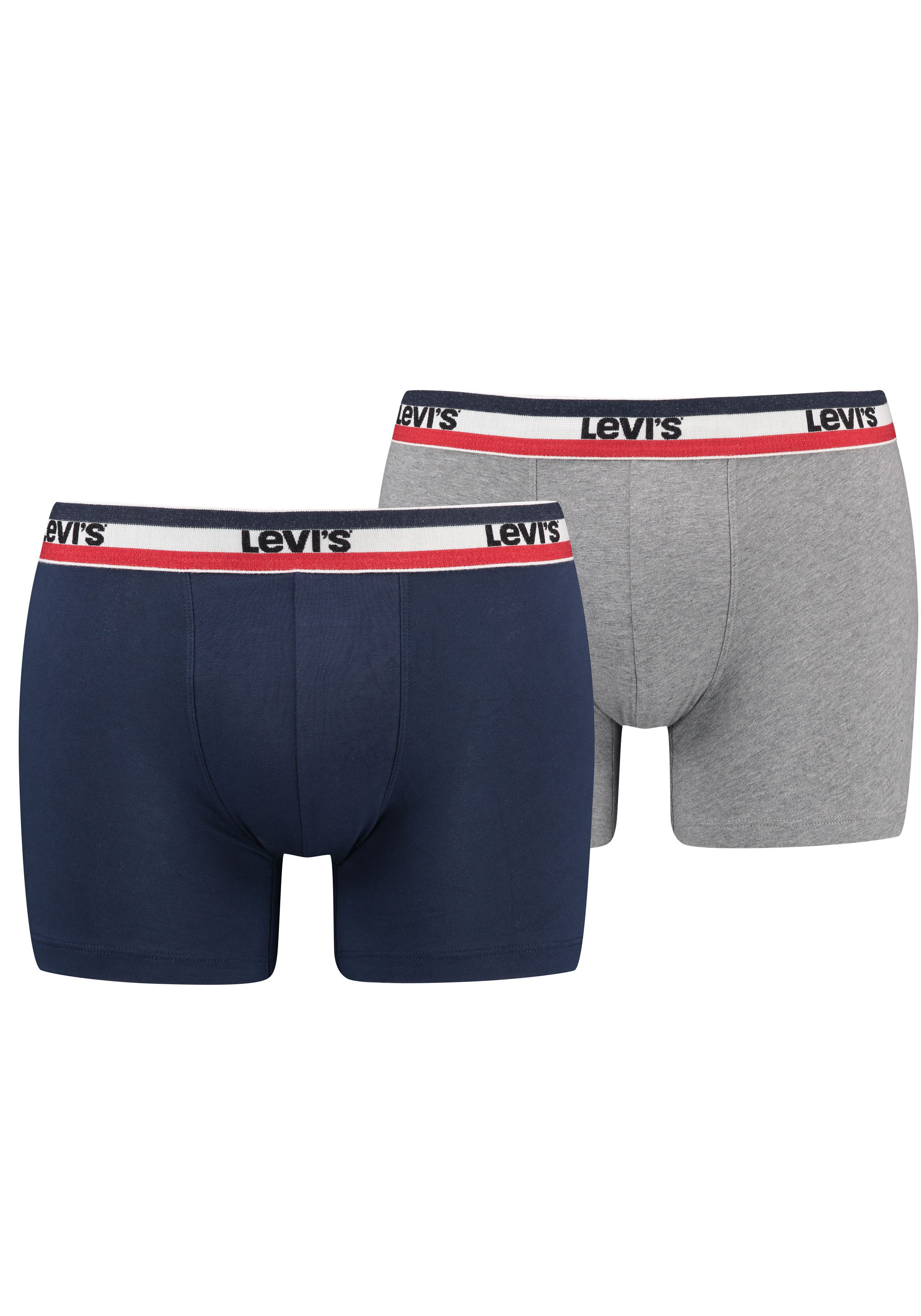 Levi's Mens Men's Sportswear Logo Briefs (3 Pack) Boxer Shorts, Navy/Grey Melange, XXL