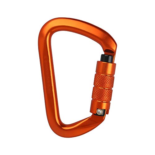 Verriegelbarer Kletterkarabiner 2 Stück Auto-Lock-Aluminium-D-Ring-Karabiner D-Form for Hängematten Yoga-Schaukel Camping Schlüsselanhänger Sichere Hunde Karabiner-Befestigungsclip (Color : B, Size