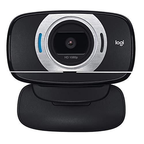 Logitech C615 Webcam mit Full HD in 1080p und schnellem Autofokus, zusammenklappbarer Ausführung und 360-Grad-Schwenk-Design - Schwarz