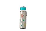 Mepal - Thermoflasche Flip-Up Campus - Isolierte Trinkflaschen für Kinder - Edelstahl Thermosflasche - 9 Stunden heiß & 12 Stunden kalt - BPA-frei - 350 ml - Animal Friends