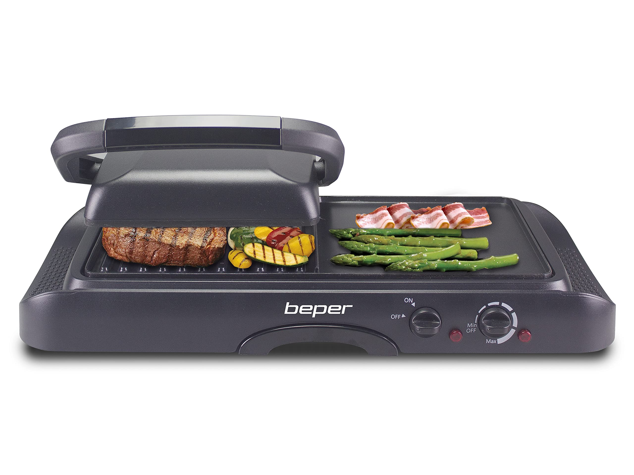 BEPER P101TOS501 Kontaktgrill Antihaft-Aluminium – Elektrogrill 1600 W