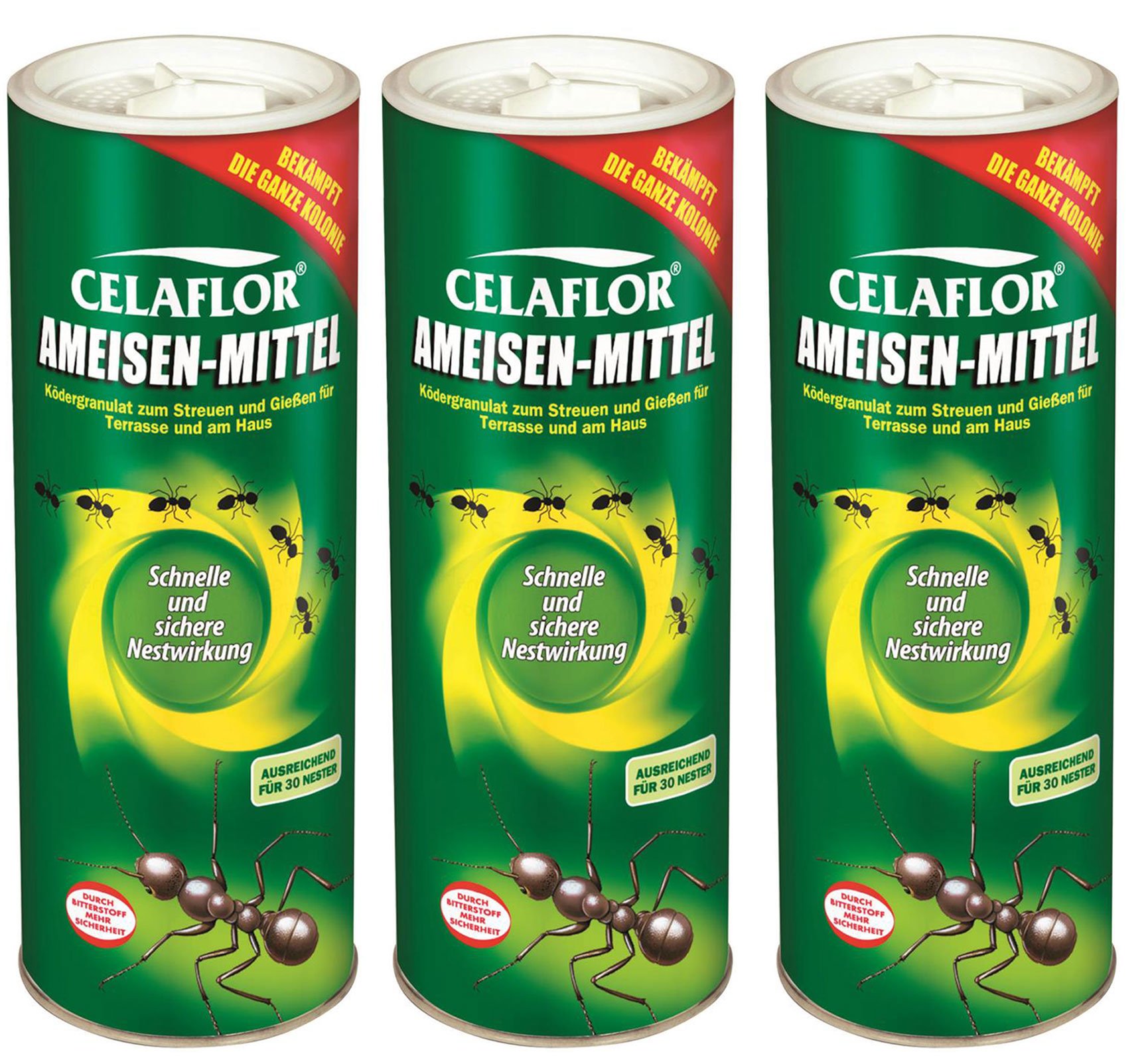 3 x 500 g Celaflor Ameisen-Mittel Streu- und Gießmittel