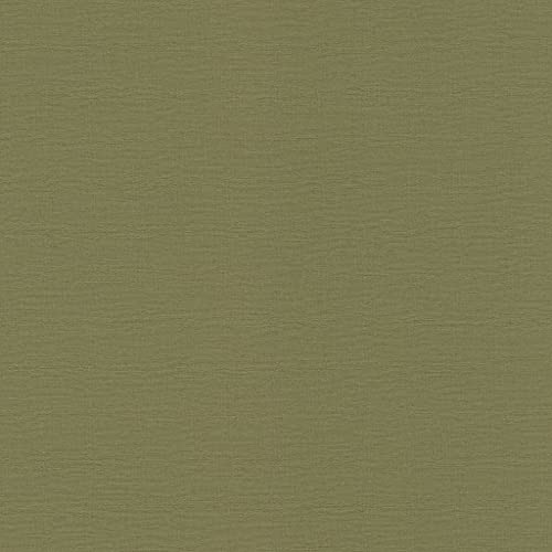 Rasch Tapeten 452068 aus der Kollektion Kalahari-Einfarbige Vliestapete in Oliv-Grün mit textiler Struktur-10,05m x 53cm (L x B) Tapete