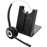 Jabra Pro 930 MS DECT wireless on-ear mono headset - Skype for Business certified - HD voice and noise cancelling - for use with softphones in Europe - EU plug, black