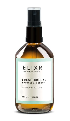 ELIXR Airspray Fresh Breeze 100ml I Zeder Bergamotte I mit 100% naturreinen ätherischen Ölen I Natürliches Raumduft Spray, Raumspray, Airspray
