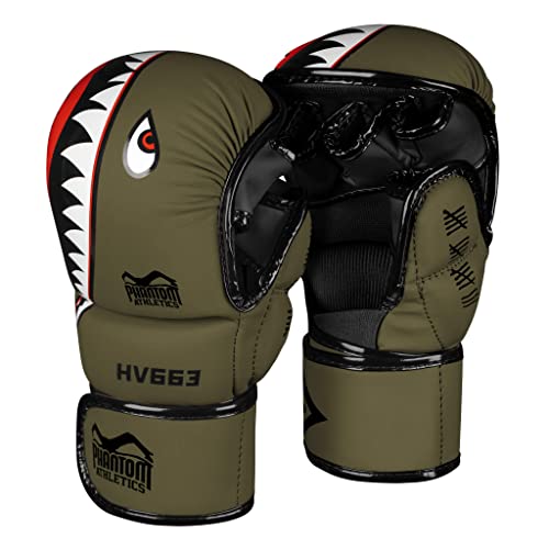 Phantom MMA Handschuhe Fight Squad | Profi Gloves für Sparring, Fight, Boxen, Freefight (L/XL - Army Grün)