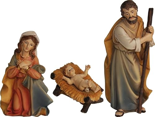 FADEDA 3X Heilige Familie/Höhe: 20cm/handbemalt/detailgetreue Krippen Figuren - Weihnachten Tisch Dekoration Krippe Zubehör