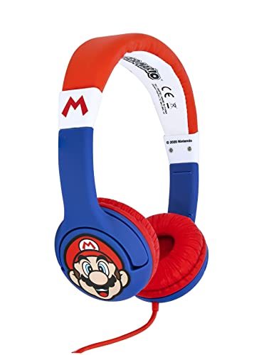 OTL Technologies SM0762 Kids Headphones - Super Mario Wired Headphones for Ages 3-7 Years