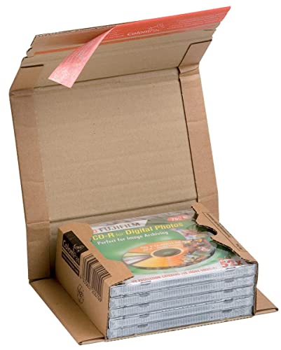 ColomPac Universal-Versandverpackung, für bis zu 5 CDs Innenmaße: (B)147 x (T)126 x (H)-55 mm - 20 Stück (CP 020.01)