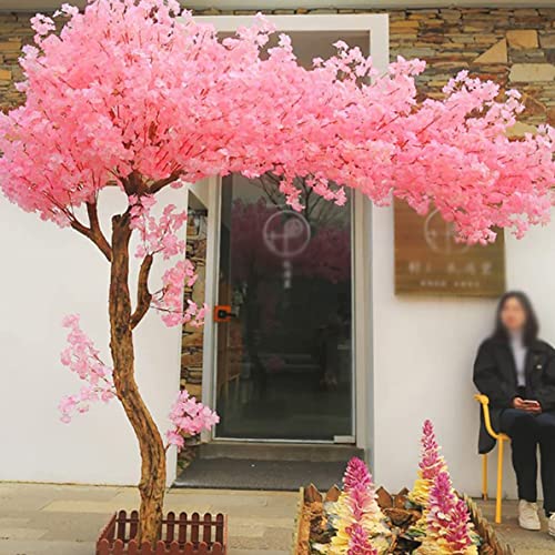 ZHPPED Künstliche Blumen Deko Outdoor Kirsche/Japanischer Kirschbaum Künstlicher Baum/für Zuhause, Hochzeit, Hotel, Einkaufszentrum Dekor,1.2x0.8m/3.9x2.6ft