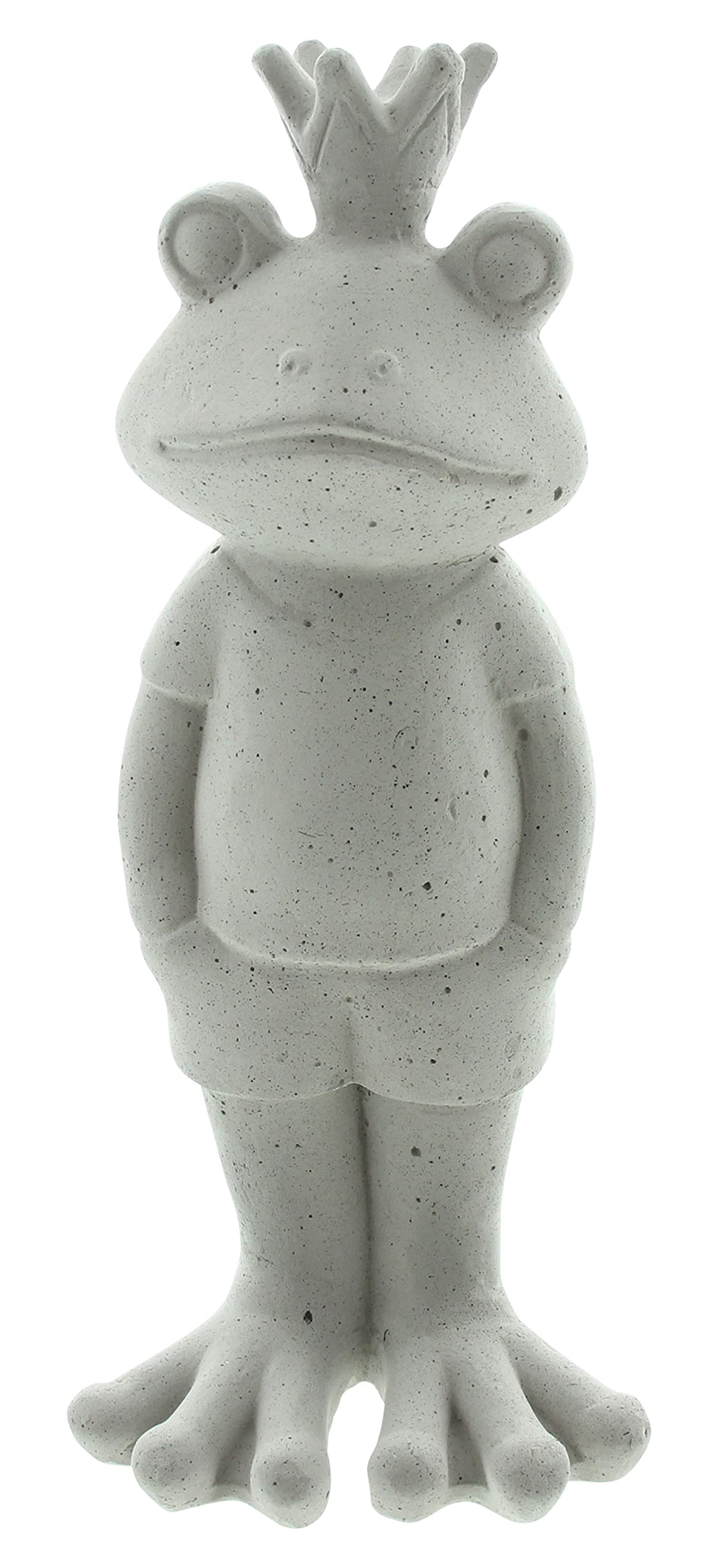 FRANK FLECHTWAREN Froschkönig Stone, Dekofigur aus Beton, märchenhafte Dekofigur, Beton, Höhe 39 cm