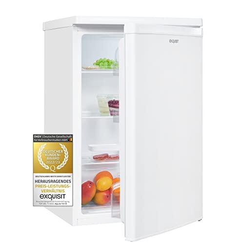 Exquisit Kühlschrank KS16-V-040E weiss | Standgerät | 130 l Volumen | Weiß