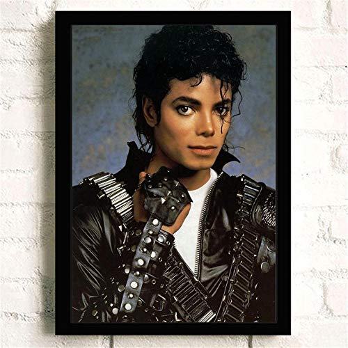 JWJQTLD Leinwanddruck Home Decoration Wandkunst Drucke Modulare Bilder Musikstar Michael Jackson Gemälde Nordic Style Leinwand Poster Für Wohnzimmer, 30X40Cm No Frame