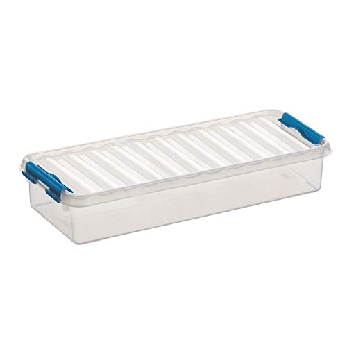Sunware 6X Q-Line Box - 2,5 Liter - 385 x 140 x 65 mm - transparent/blau