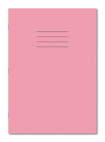 Hamelin A4 8 mm liniert und Rand 64 Seiten Heft – 50 Stück A4 rose
