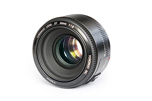 YONGNUO YN50MM Standard Prime Objektiv YN50mm F1.8 Autofokus-Objektiv mit großer Blende für Canon EF Mount Rebel DSLR-Kamera
