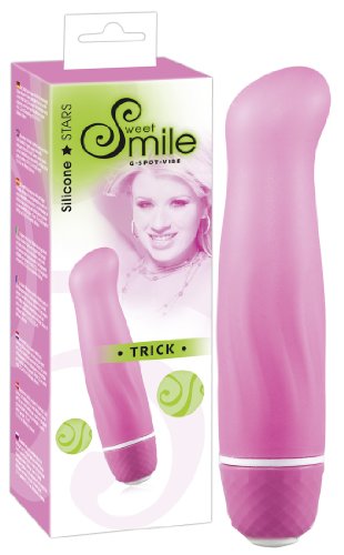 Sweet Smile Trick G-Spot Vibe - softer G-Punkt-Stimulator für Frauen, kleiner Vibrator mit 7 Vibrationsstufen, Massagestab für Anfänger und Profis, rosa