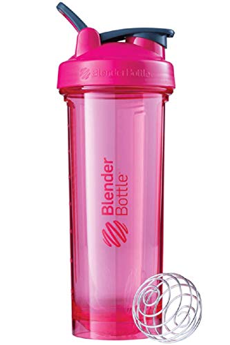 BlenderBottle Pro32 Tritan Trinkflasche mit BlenderBall, optimal geeignet als Eiweiß Shaker, Protein Shaker, Wasserflasche, BPA frei, skaliert bis 700 ml, Fassungsvermögen 940 ml, pink