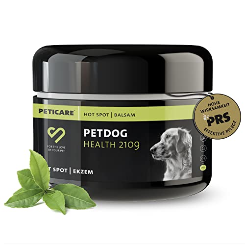 Peticare Pflege-Balsam bei Hot-Spot für Hunde - Beruhigt und unterstützt die Heilung der Haut, stoppt Juckreiz, 100% natürlich - petDog Health 2109 (50 ml)