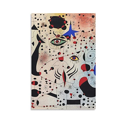 Joan Miró Klassisches Gemälde, abstrakte Kunst, Poster, Wandkunst, Poster, Gemälde, Leinwand, Poster, Kunstwerke, Geschenkidee, Raumästhetik, 50 x 75 cm