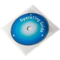 DURABLE POCKETFIX - CD/DVD-Hülle - Kapazität: 1 CD/DVD - durchsichtig (Packung mit 100)