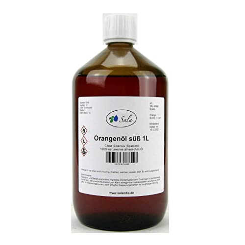 Sala Orangenöl Spanien ätherisches Öl süß kaltgepresst naturrein 1000 ml (1 L Glasflasche)